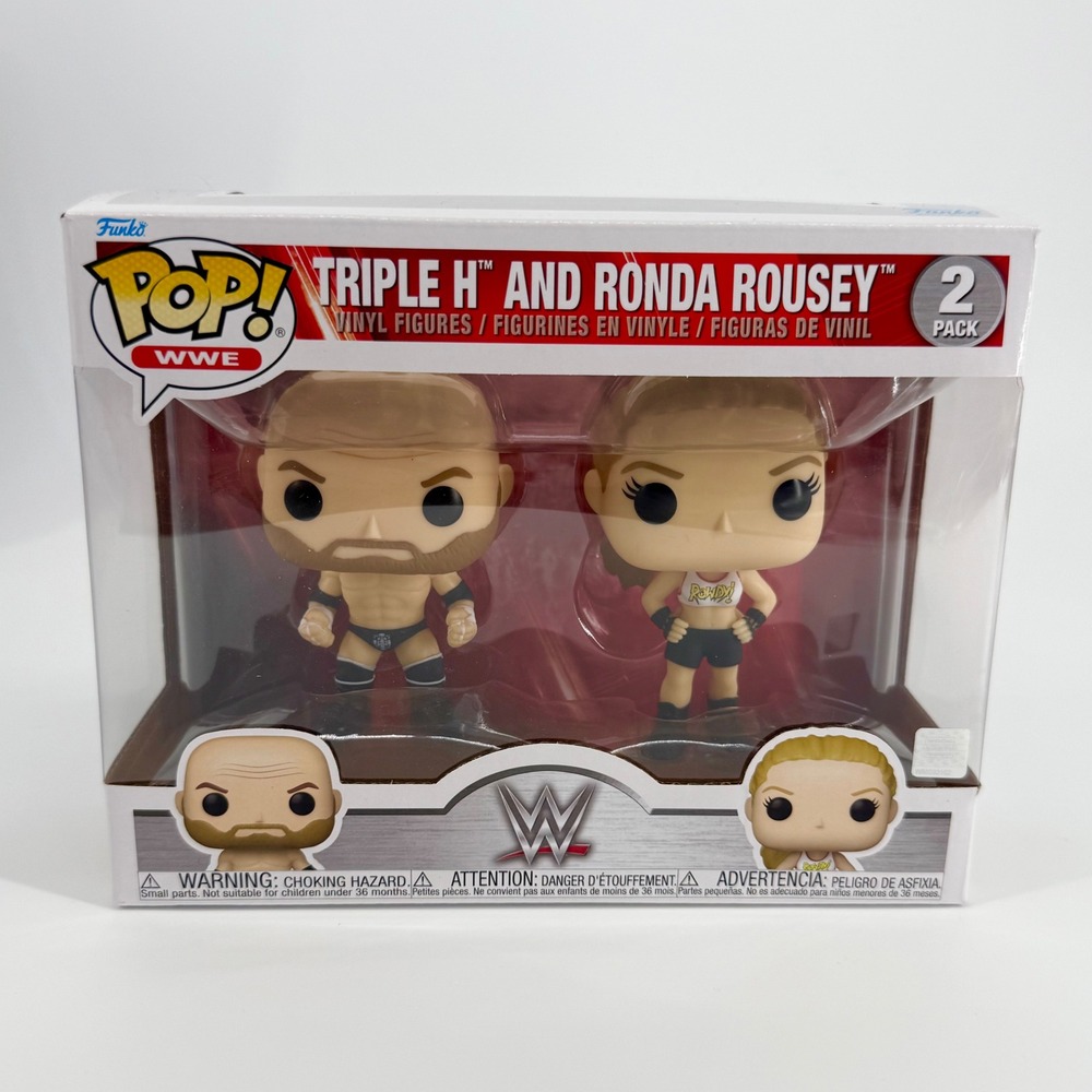 Funko Pop WWE Triple H and Ronda Rousey‎ 2 Pack Vinyl Figures New